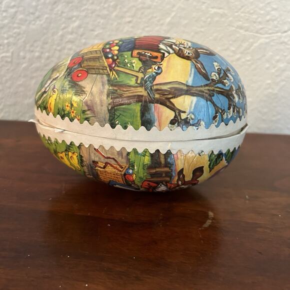 VTG German Easter Egg Box Container Paper Mache GERMANY DEMOCRATIC REPUBLIC - Picture 5 of 9